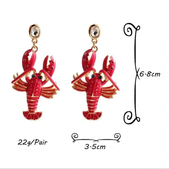 Lobster Pink Gold Earrings - Picture 7 of 16